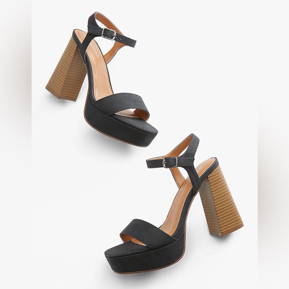 Faux Python Platform Heels - Picture 1 of 4